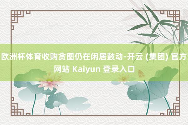 欧洲杯体育收购贪图仍在闲居鼓动-开云 (集团) 官方网站 Kaiyun 登录入口