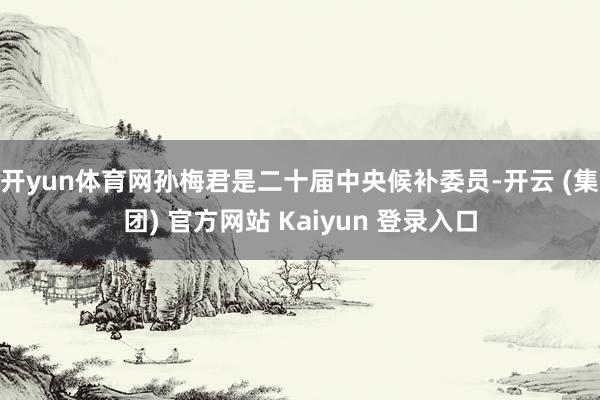 开yun体育网孙梅君是二十届中央候补委员-开云 (集团) 官方网站 Kaiyun 登录入口