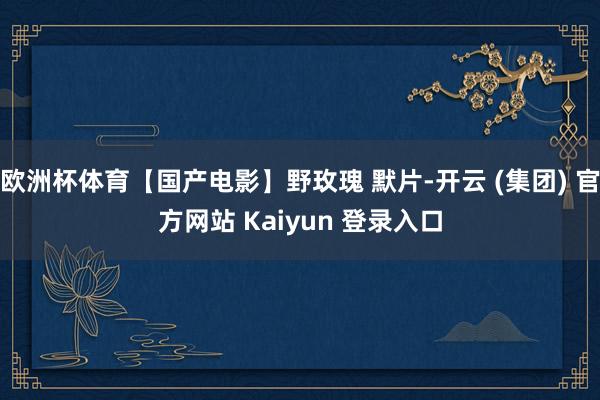 欧洲杯体育【国产电影】野玫瑰 默片-开云 (集团) 官方网站