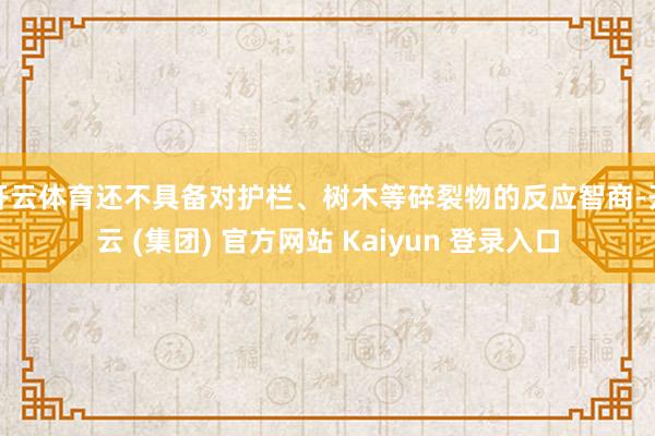 开云体育还不具备对护栏、树木等碎裂物的反应智商-开云 (集团