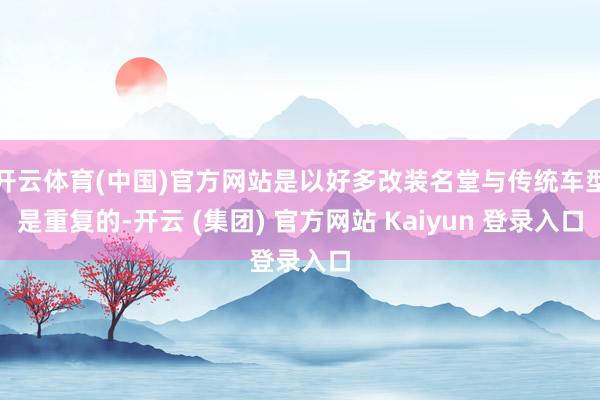 开云体育(中国)官方网站是以好多改装名堂与传统车型是重复的-