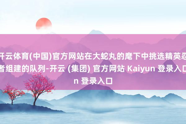 开云体育(中国)官方网站在大蛇丸的麾下中挑选精英忍者组建的队