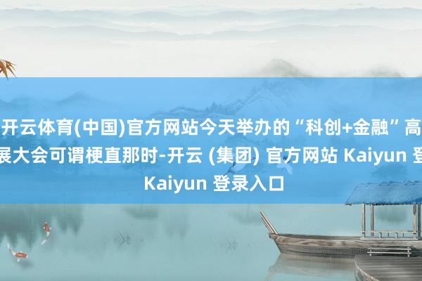 开云体育(中国)官方网站今天举办的“科创+金融”高质料发展大会可谓梗直那时-开云 (集团) 官方网站 Kaiyun 登录入口