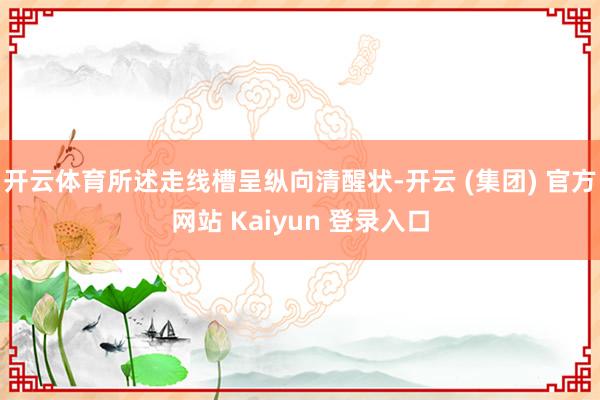 开云体育所述走线槽呈纵向清醒状-开云 (集团) 官方网站 Kaiyun 登录入口