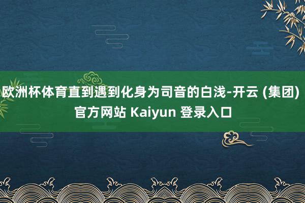 欧洲杯体育直到遇到化身为司音的白浅-开云 (集团) 官方网站 Kaiyun 登录入口