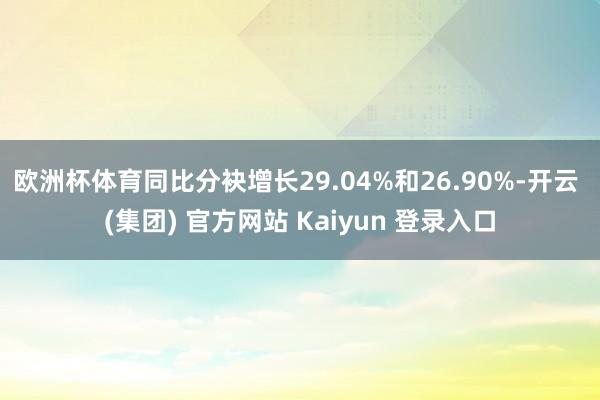 欧洲杯体育同比分袂增长29.04%和26.90%-开云 (集团) 官方网站 Kaiyun 登录入口