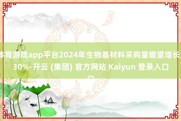 体育游戏app平台2024年生物基材料采购量瞻望增长230%-开云 (集团) 官方网站 Kaiyun 登录入口