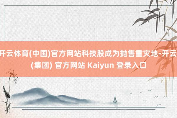 开云体育(中国)官方网站科技股成为抛售重灾地-开云 (集团) 官方网站 Kaiyun 登录入口