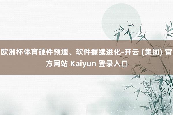 欧洲杯体育硬件预埋、软件握续进化-开云 (集团) 官方网站 