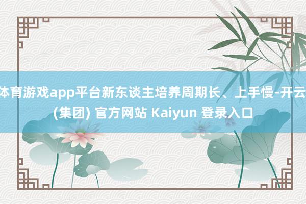 体育游戏app平台新东谈主培养周期长、上手慢-开云 (集团)