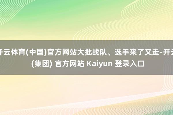开云体育(中国)官方网站大批战队、选手来了又走-开云 (集团