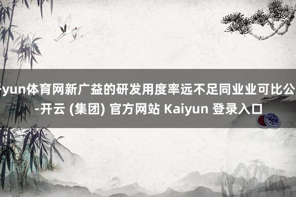 开yun体育网新广益的研发用度率远不足同业业可比公司-开云 