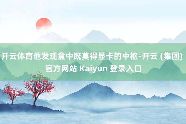 开云体育他发现盒中既莫得显卡的中枢-开云 (集团) 官方网站 Kaiyun 登录入口